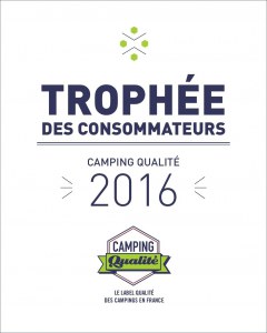 Plaque émaillée trophée des consommateurs 2016 - Camping Qualité
